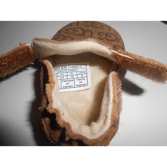 UGG Chestnut Baby Logo Pre-walker Roos Booties - Picture 14 of 16